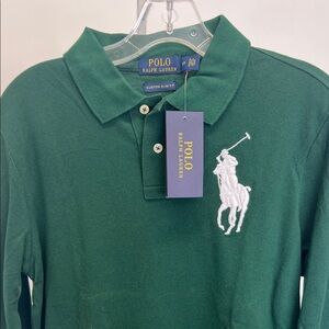 Ralph Lauren Forest Green Custom Slim Fit Polo